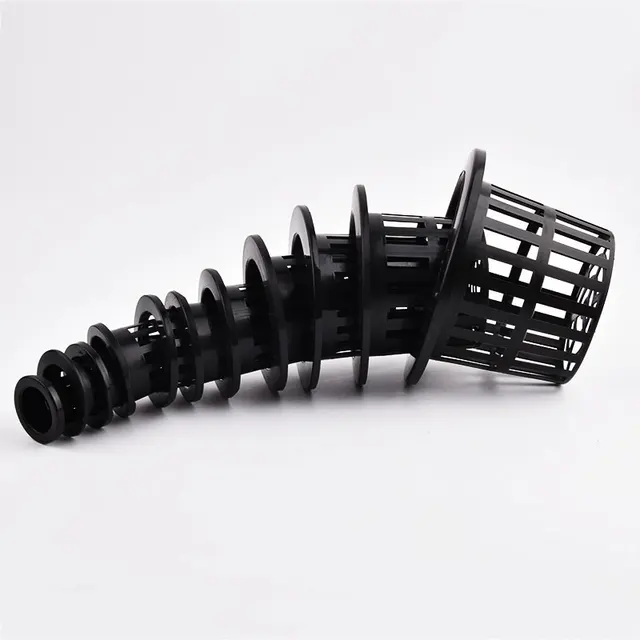 50Pcs Black White Soilless Mesh Plant Grow Pot， Net Basket Holder Vegetable Nursery Cup tray Sponge Hydroponic Colonization Pots 5