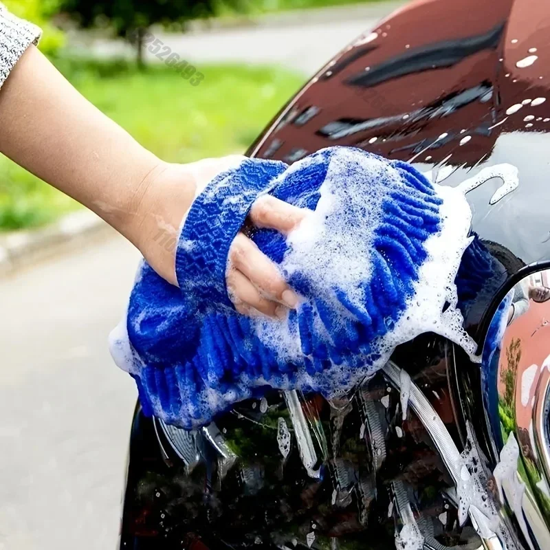 Blue Microfiber Car Wash Sponge Care Tool