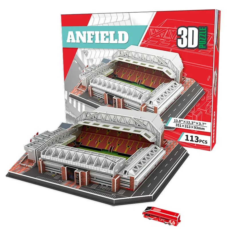3D Paper Puzzle DIY Anfield Football Stadium In Anfield Liverpool