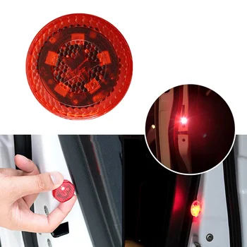 자동차 도어 라이트 경고 조명, 충돌 방지 조명, 플래시 전구, 빨간색 무선 알람, LED 스트로브 장식, 방향 지시등, 1 개