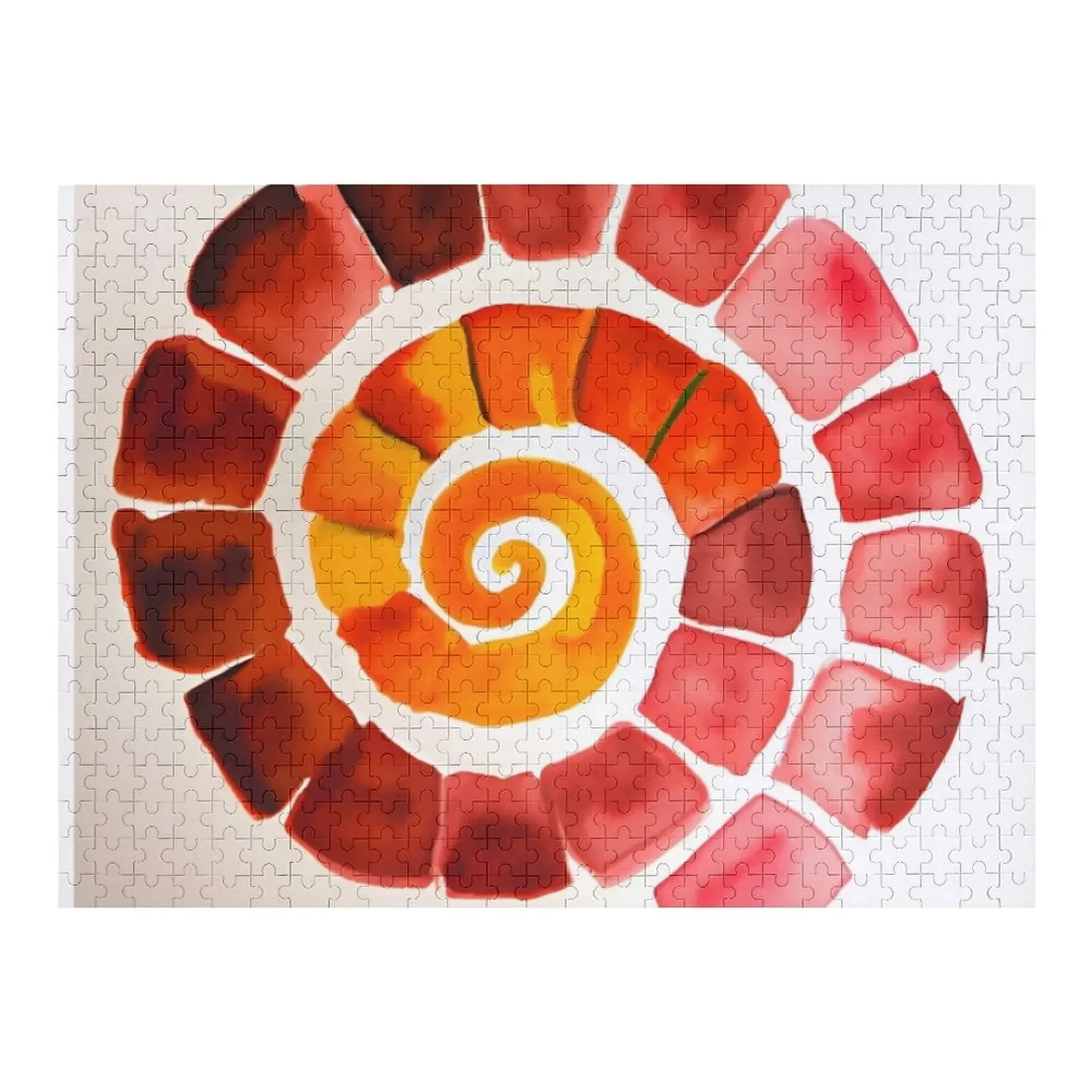 

Red fibonacci snail Jigsaw Puzzle Custom Name Child Toy Wood Name Wood Photo Personalized Personalized Child Gift Puzzle