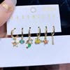 MIGGA Multicolor Cubic Zircon Fairy Tale Dangle Earrings Set New Design Women Girls Party Gift Jewelry 2