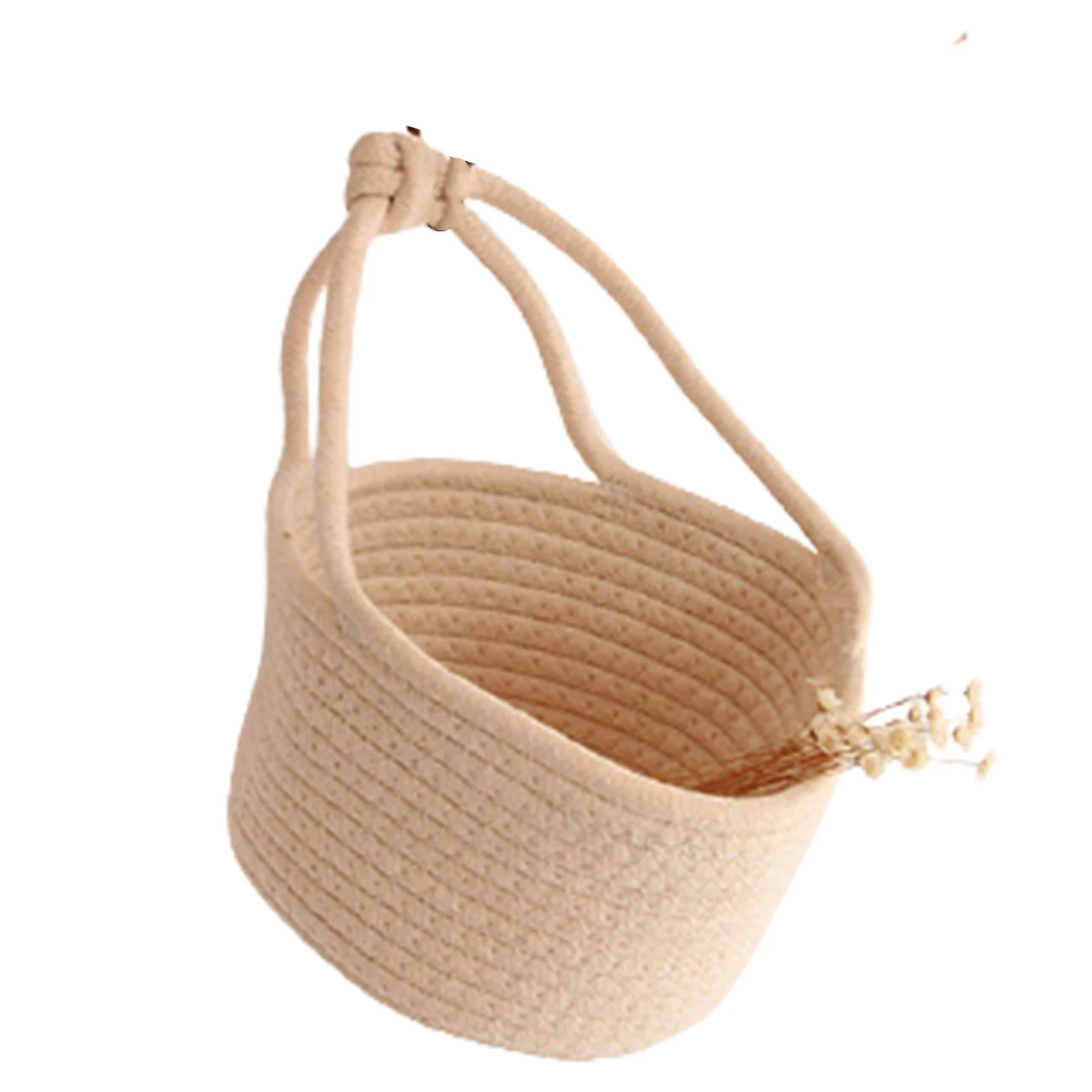 

Настенная корзина для хранения высокого качества из хлопчатобумажной веревки для подвешивания на домашней стене