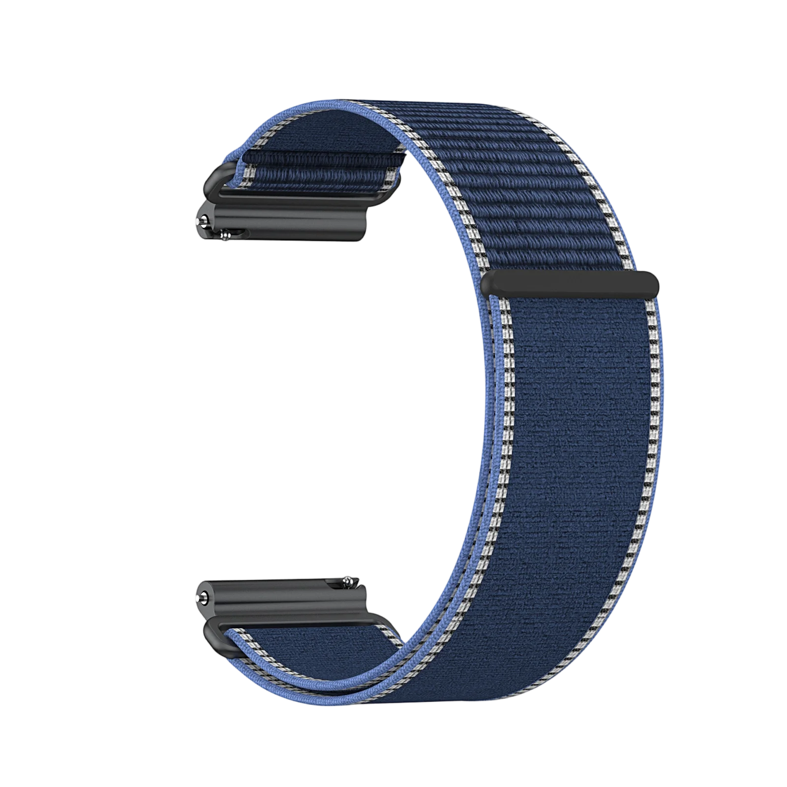 Breathable Lightweight 24mm Nylon Strap with Quick-Release Metal Connector, Unisex Band