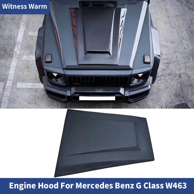 for W463 g Class G500 G65 Carbon Fiber Engine Hood with Vents Benz G55 G63 Frp Bonnet Covers Car Body Kit 08-14 |