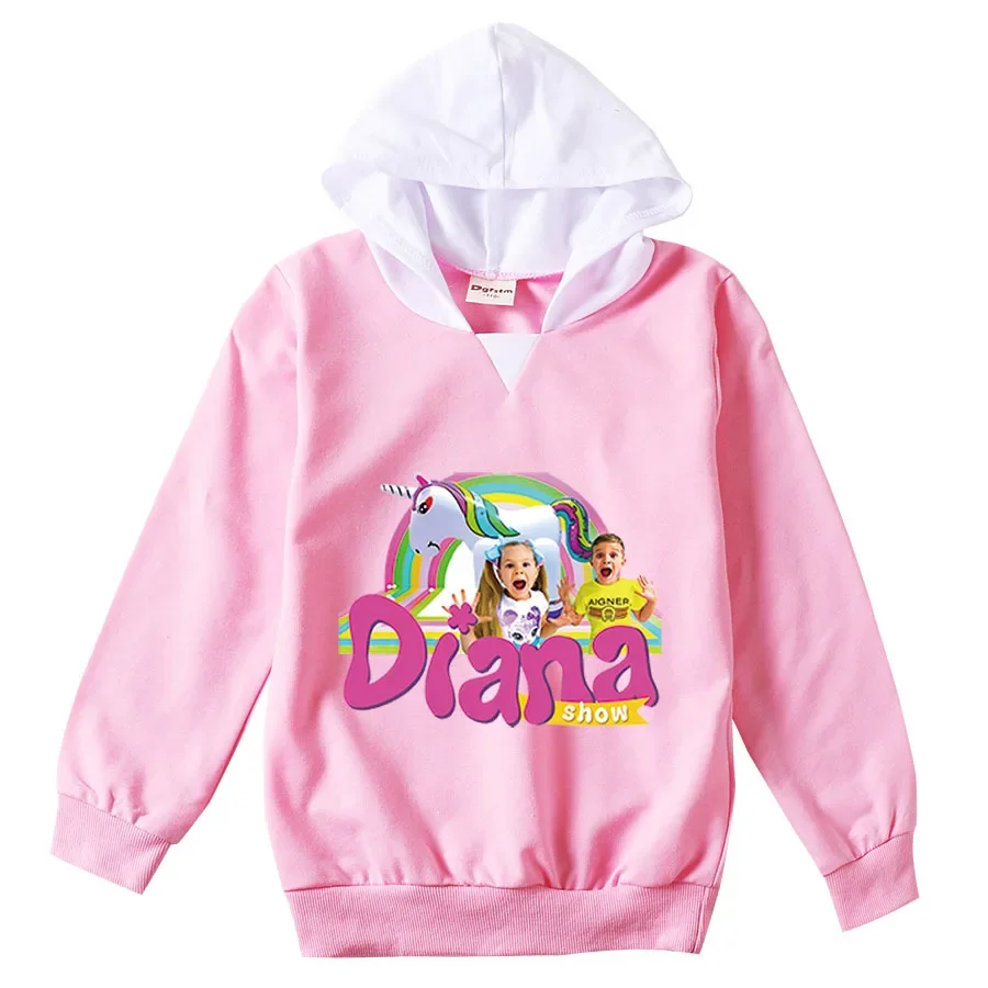 

New Cute Diana and Roma Clothes Baby Girls Long Sleeve Coats for Kids Fashion Hoodie Teenager Boys Sweater Children's Sweatshirt