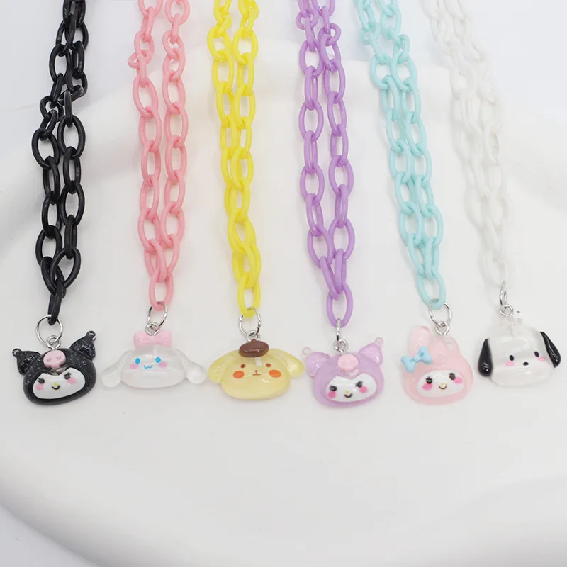 

Anime Kawaii Sanrio Kuromi Cinnamoroll Alloy Necklace Jewelry Simple Necklace for Women Clavicle Chain Cute Simple Jewelry Gift