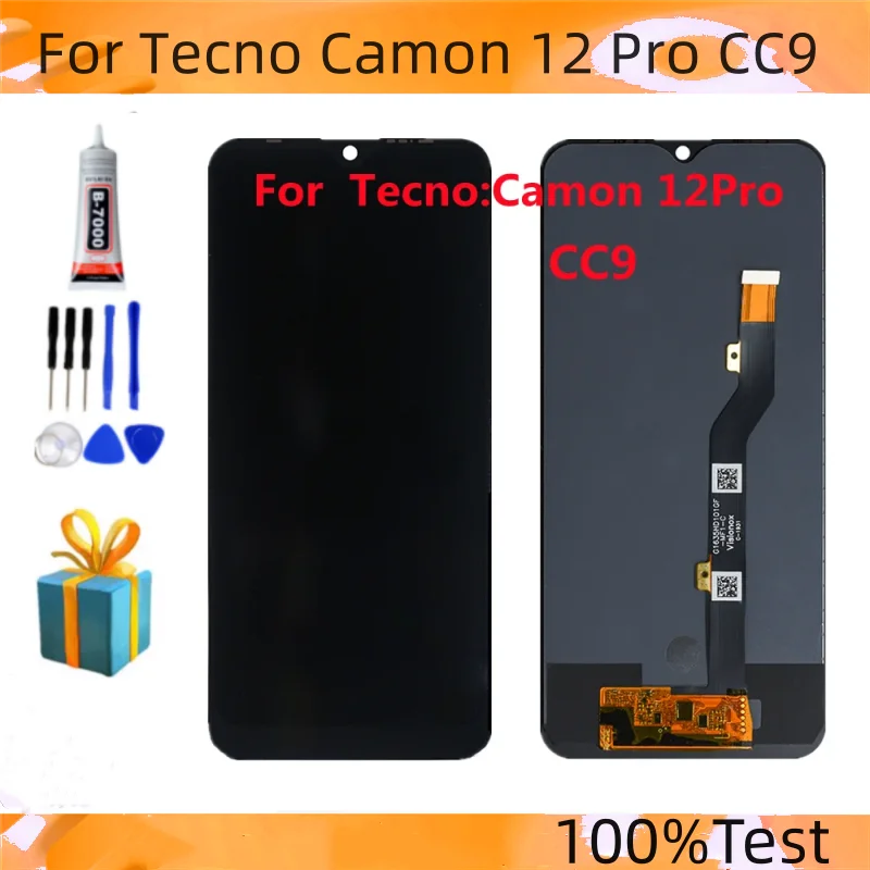 

6.4" Original Black For Tecno Camon 12 Pro CC9 LCD Display With Touch Screen Digitizer Glass Combo Assembly Replacement Parts