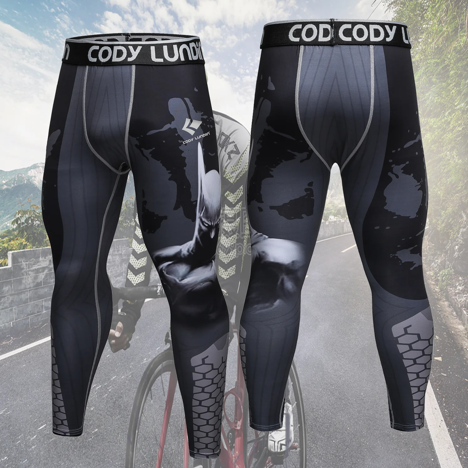 

Cody Lundin Men MMA BJJ Long Pants Jiu Jitsu Boxing Leggings Gym Elastic Waist Nylon Trousers Gym Fitness Cycling Surfing Pants