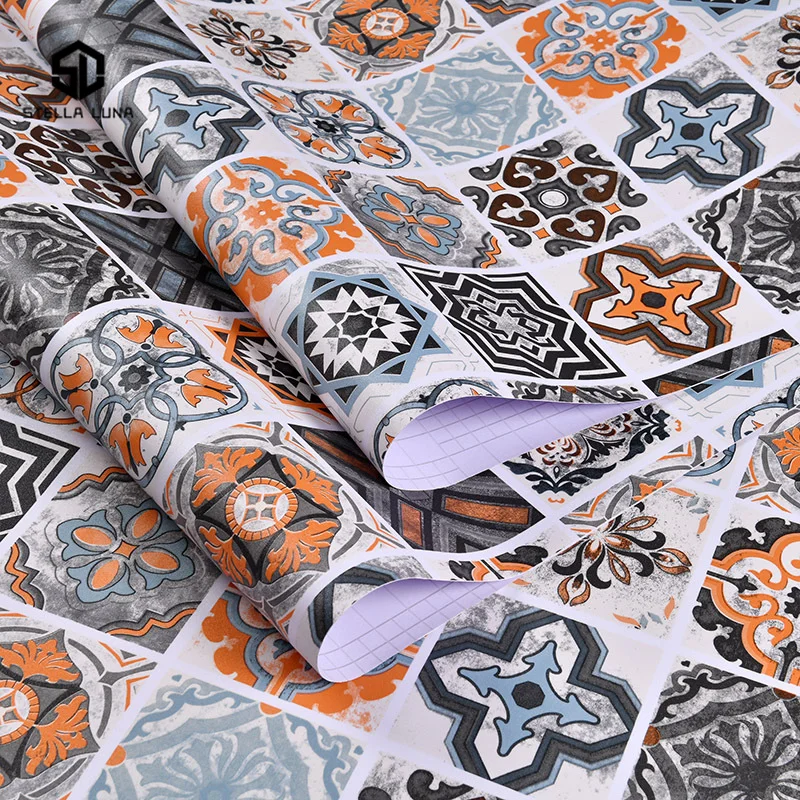 Kitchen-Bathroom-Floor-Stickers-Thickened-Vinyl-Self-adhesive-Wallpaper