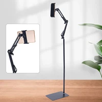 360° Tablet Floor Stand Floor Standing Mobile Phone Holder Tripod Stand Rotating Mount Height Adjustable 2