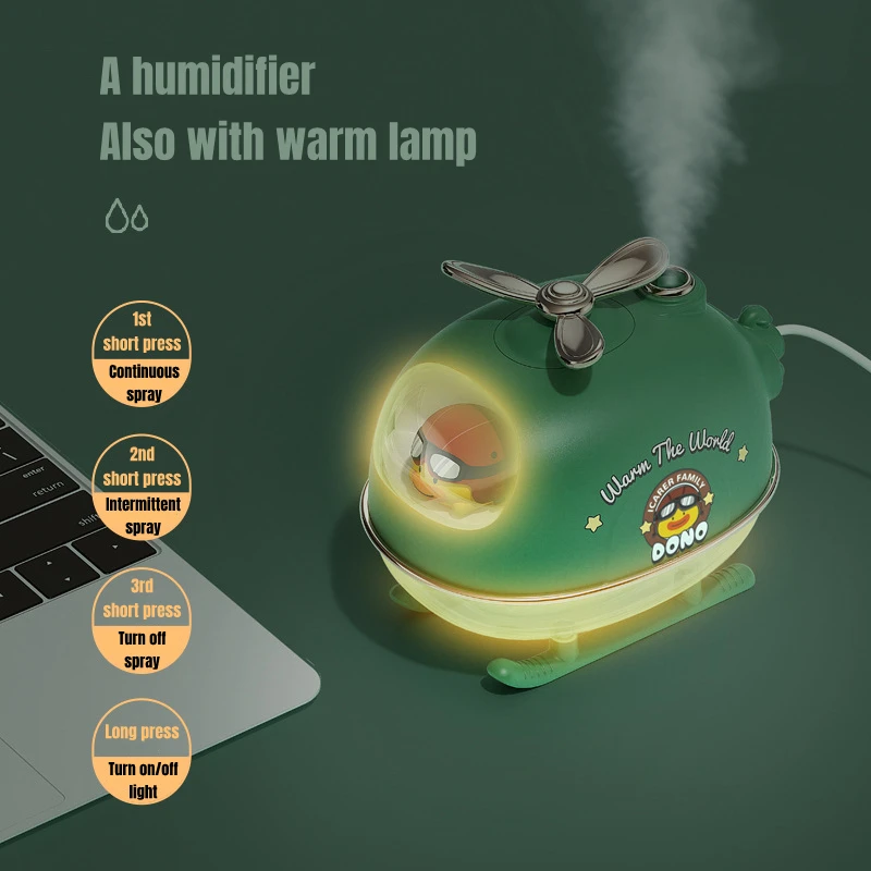 Humidificateur d'air à ultrasons avec lampe LED chaude, brumisateur frais  USB, mini diffuseur d'arômes, maison, chambre d'enfant, 300ml - AliExpress