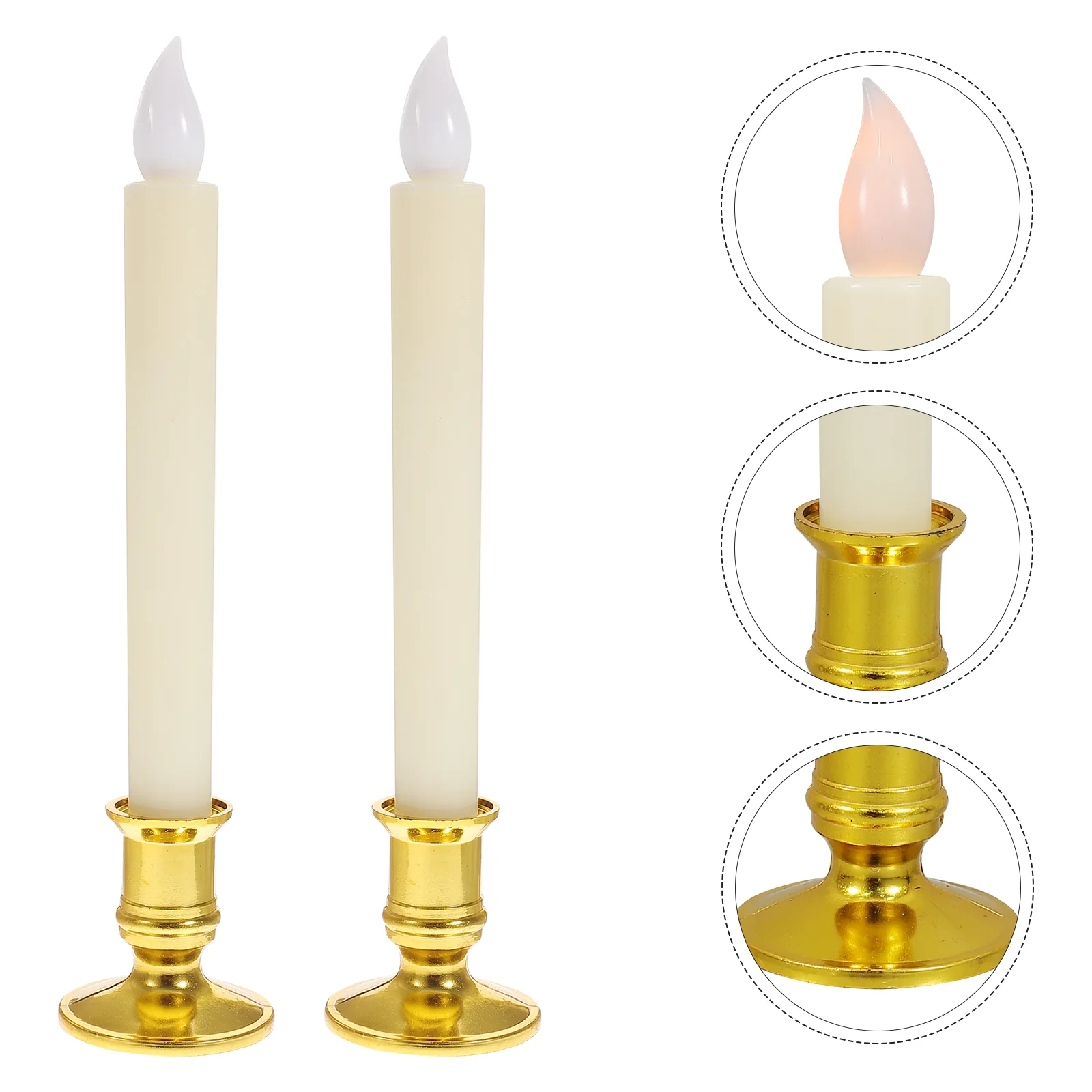 

Flameless Candles Operated Led Warm Wick Light Tealight Wedding Christmas Decorations Outdoor Gold Base