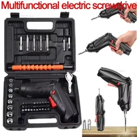 47 PCS 3 6V Electric Screwdriver Set with 1800mAh Battery Portable Cordless Power Tool for Home Repairs and DIY Projects
