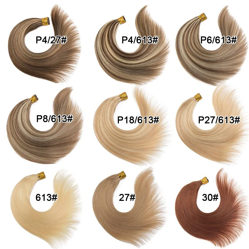 I Tip Hair Extension Straight Human Hair Extension 0.8g/ 1g/Strand 50pc/Set Capsule Keratin Natural Fusion Human