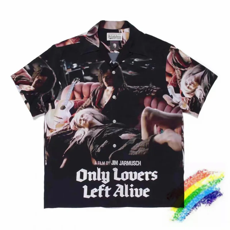 

New WACKO MARIA Shirt Men Women Digital Printing Hawaiian Shirts Tee