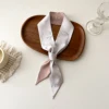 Europe 2024 Fashion New National Style Small Nroken Flower Women's Decorative Twill Binding Bag Handle Silk Scarf Ribbon Scarf 4