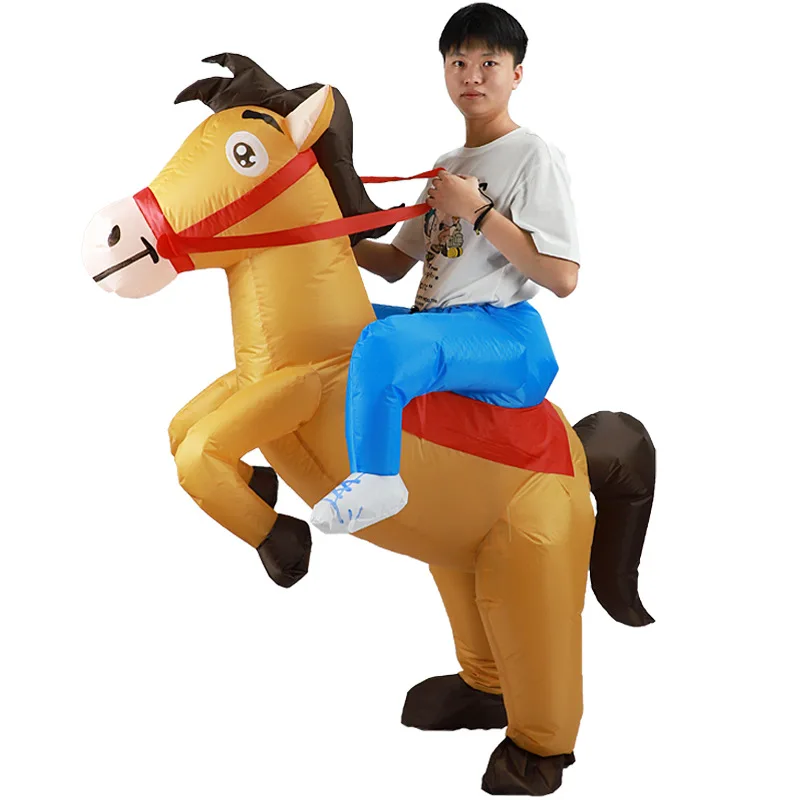 Spooky Walking Horse Doll Adult Performance Costumes Holiday Stage Dress Up Inflatable Costumes Props