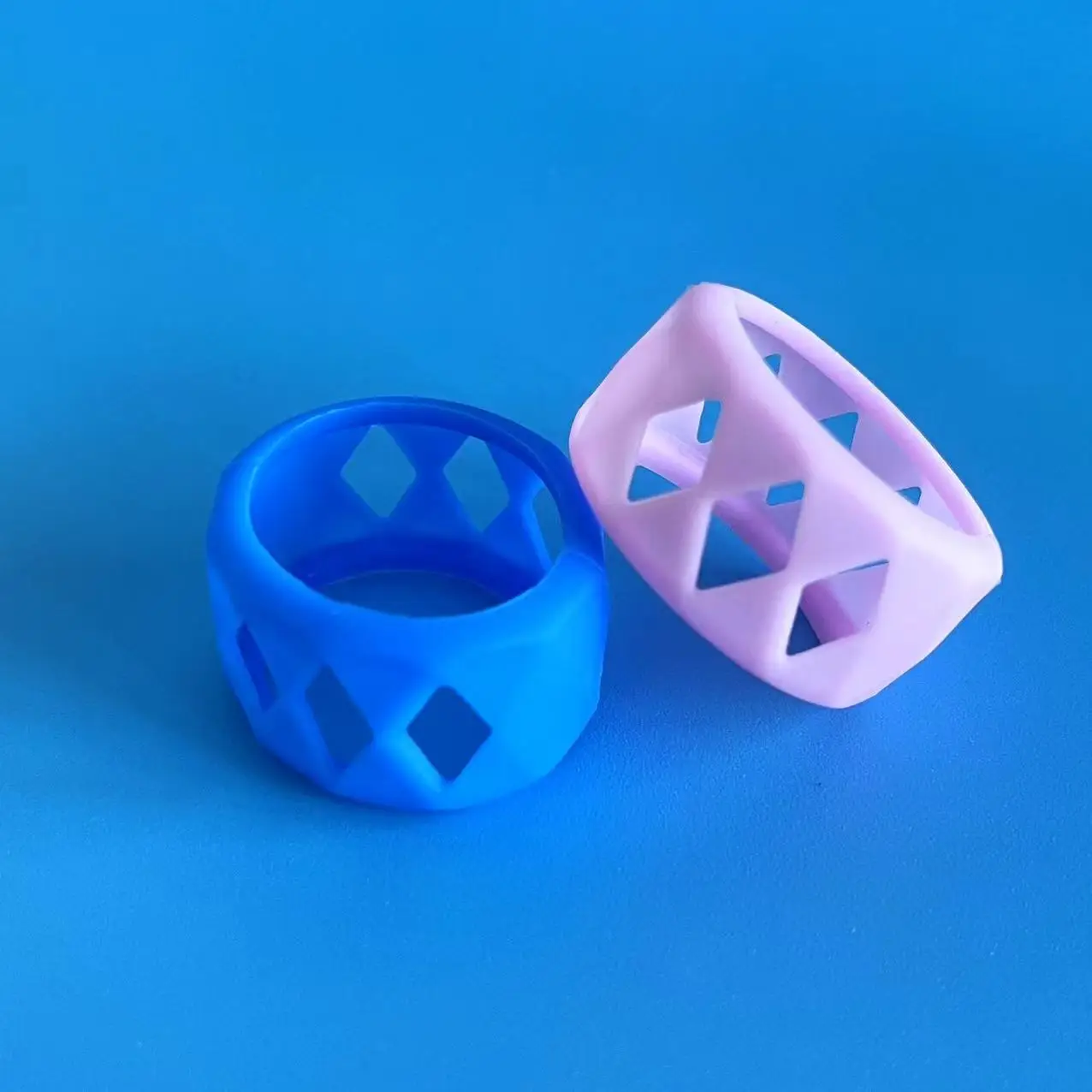 1pc Diamater 25mm Silicone Case Protection Band Ring Bulb Fat Mesh Silicone Protective Cover Watercolor Accessories
