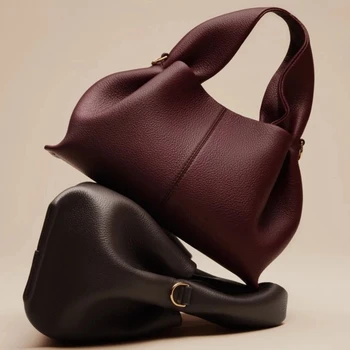 2025 New Luxury Women's Shoulder Bag High Quality Lychee Pattern Leather Cloud Bag Designer Fashion Handbag