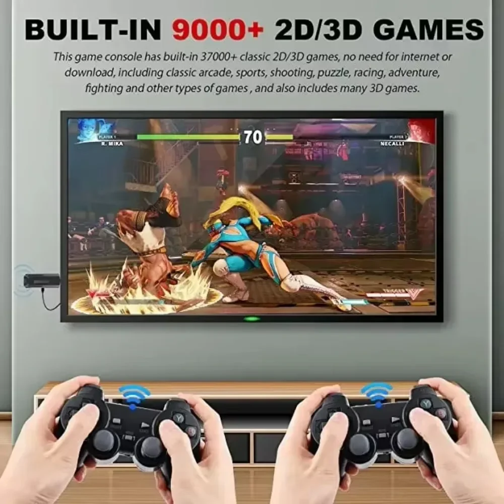 Game console X2 GD10 Pro 4K Retro Game Console 2.4G Dual Wireless 256GB 30000+ Games for PS1/N64/PSP Portable TV Gaming Stick