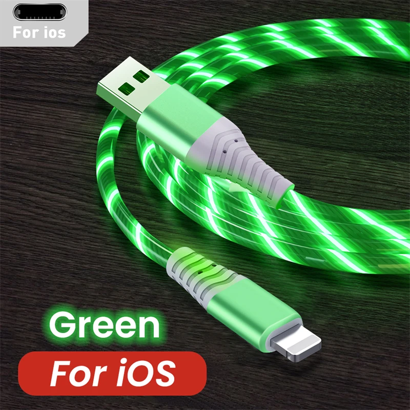 Illuminated Fast-Charge LED Cable – 2M Flowing Streamer
