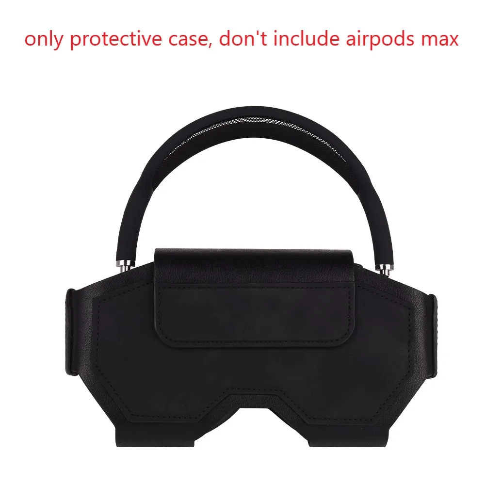 Vintage Leather Protective Cover for AirPods Max - Magnetic Closure Headphone Storage Bag