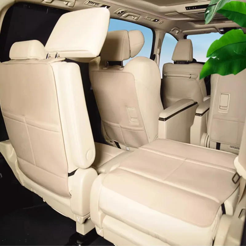 Toyota Alphard Vellfire 30 시리즈 2015-2022 2nd 3rd 행 시트 백 프로텍터 킥 매트 긁힘 방지 가죽 커버