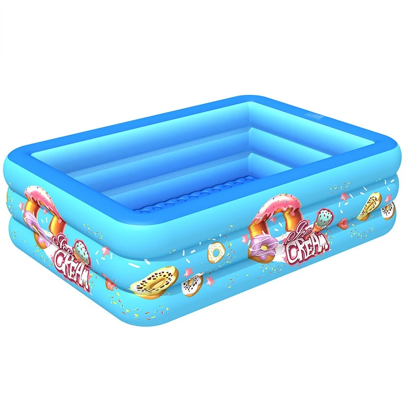 Inflatable Pool 180CM Home Indoor and Outdoor Baby Pool Square Inflatable Paddling PVC Swimming