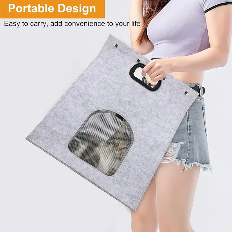 Washable Collapsible Felt Pet Nest, Creative Breathable, Outdoors, Removable, Multi-functional, Bed for Puppy and Cat