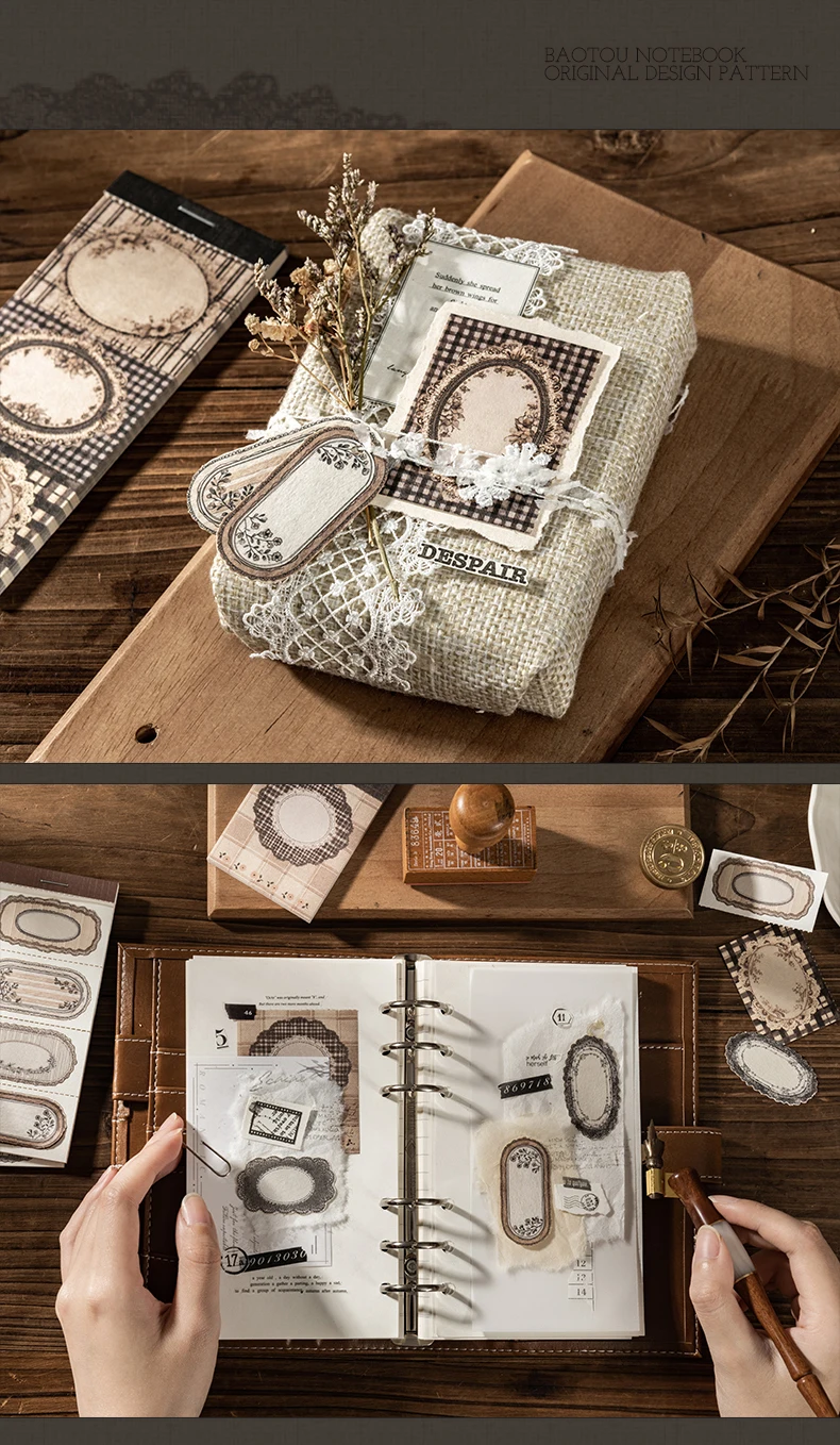 Journal GO 20 Stück Ripples of Desire Vintage Spitzenrand Collage Notizblock Kreatives DIY Junk Journal Scrapbook Deko-Material Papier – Detail 10
