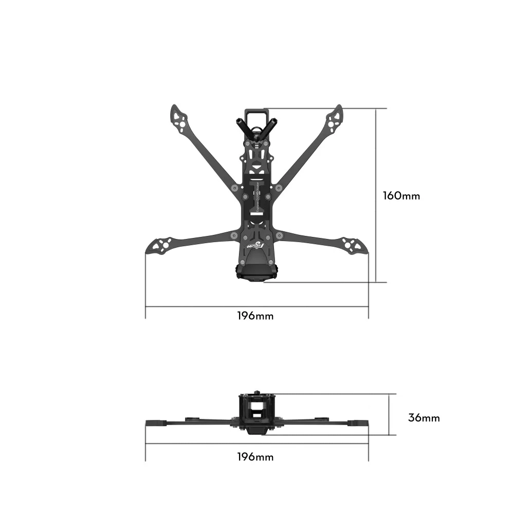 플라이우 익스플로러 LR O3/O4/O4 PRO LR 4'' 워크스네일 프레임 키트 궁극의 초소형 FPV 드론 DIY 부품