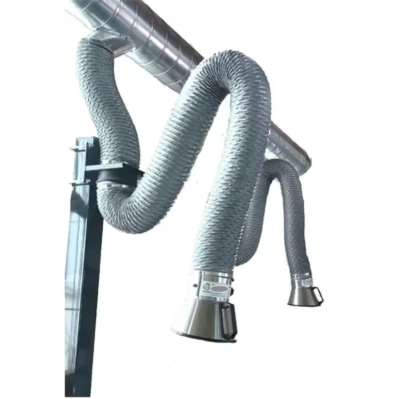 

Wall mounted fume extraction arm welding fume extractor arm with hood ,dust extraction hose for cutting