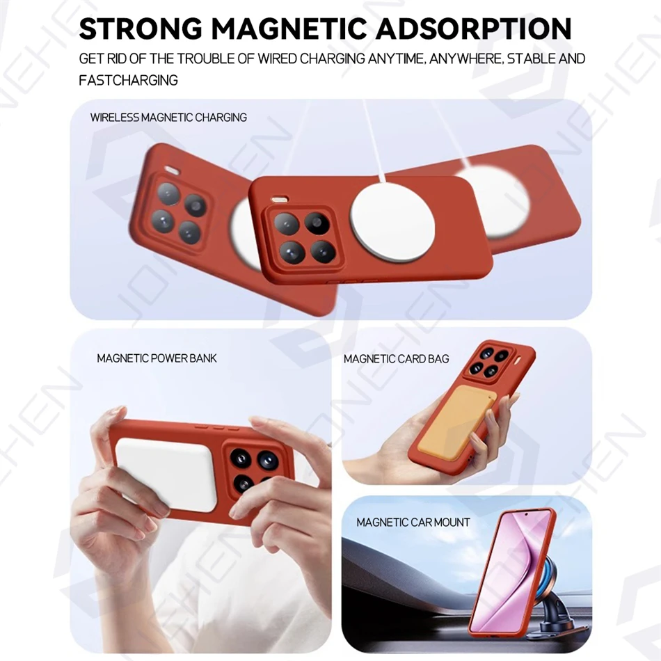 Enhanced Liquid Silicone Magnetic Shockproof Phone Case