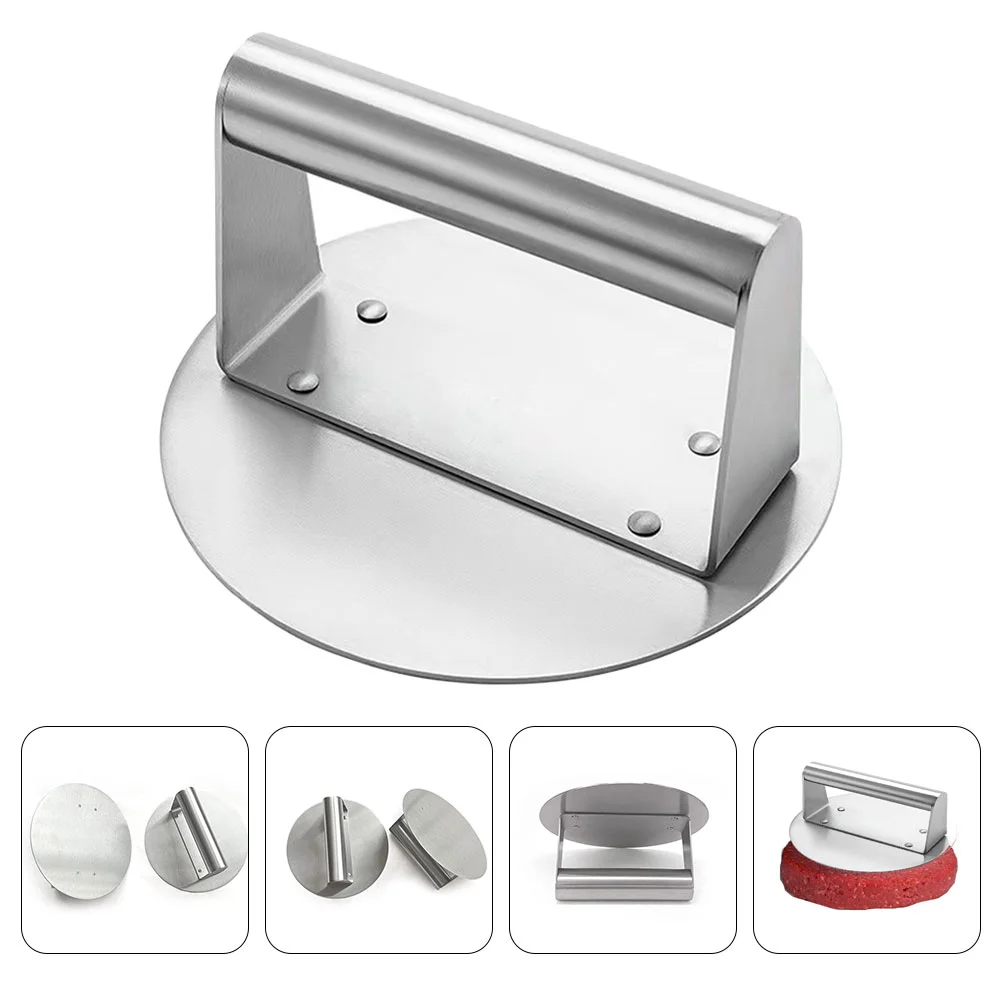Press Burger Grill Presser Patty Smasher Stainless Steel Maker Meat