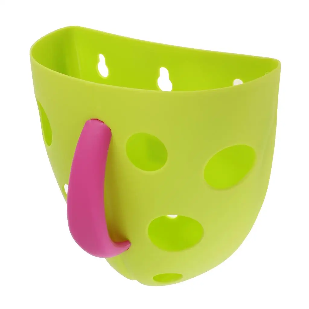 Bathroom Wall Sucker Kids Bath Toys Storage Basket Shower Toys Scoop