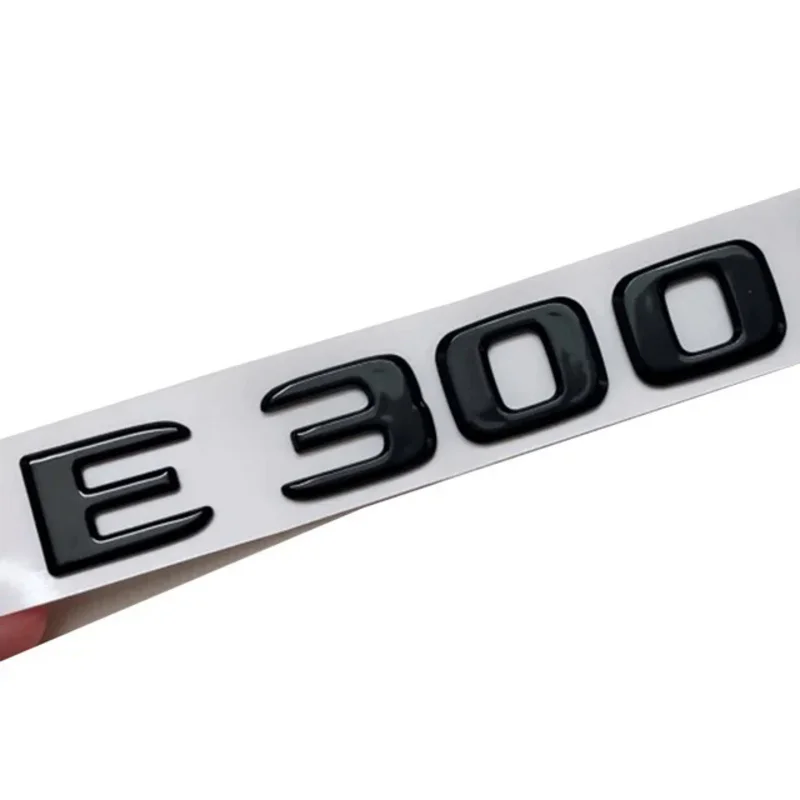 3D ABS Glossy Black Car Rear Trunk Badge Decal Letters Sticker E 300 4MATIC Emblem For Mercedes E300 W213 W212 Accessories