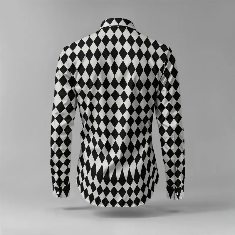 Conjunto de camisa de hombre primavera/verano 2025, estampado de marca, moda, sencillo, de dos piezas, traje de fiesta ligero de lujo para hombre, manga larga, nuevo St_voghion.com