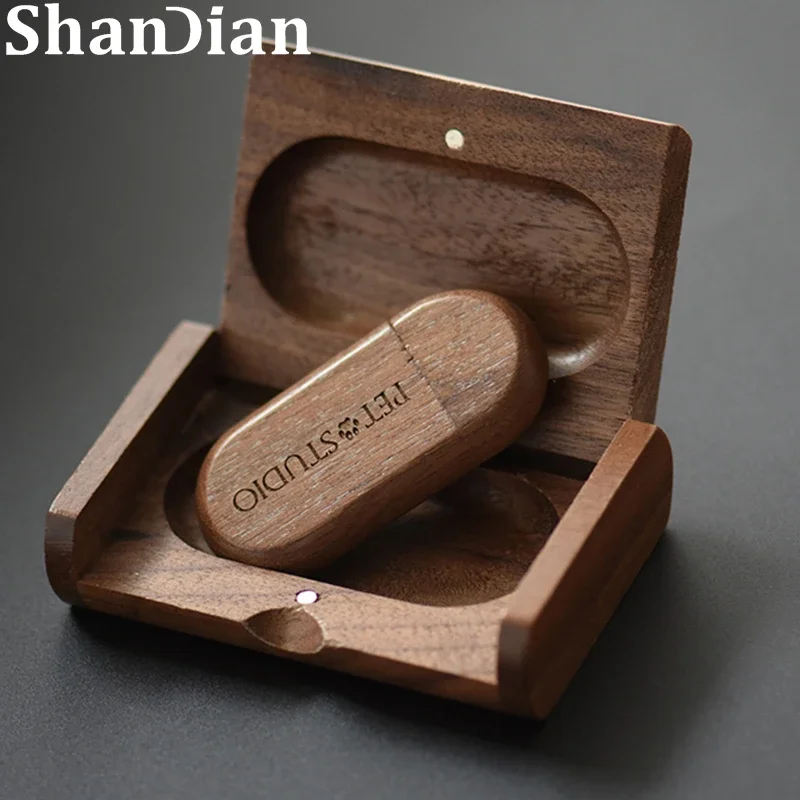 Wedding Gifts Box Wooden USB 2.0 Flash Drive 4GB 8GB 16GB 32GB 64GB Photography Pen Drives Free Memory Stick U Disk