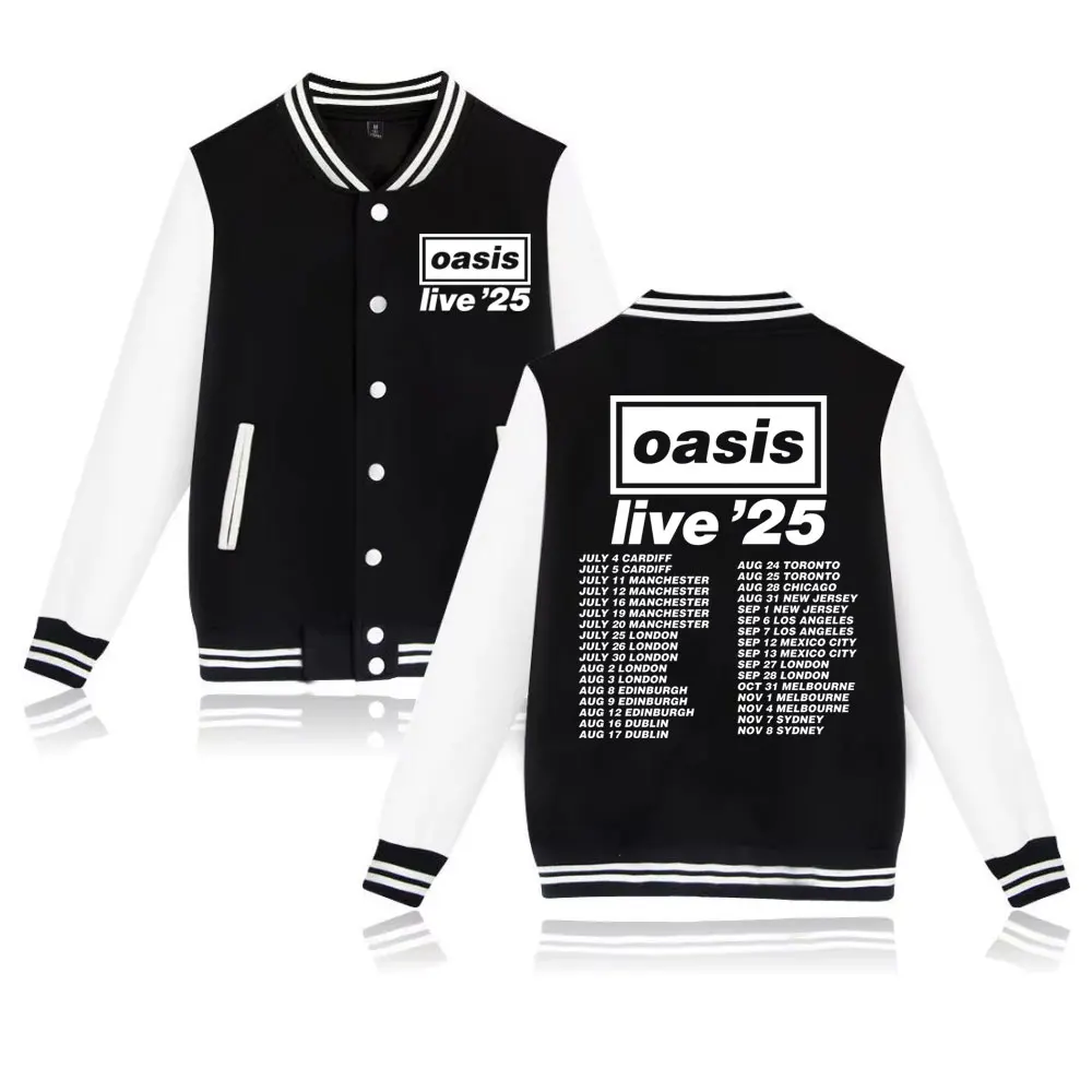 The Oasis Live '25 Tour 2025 Baseball Uniform Jacket Harajuku