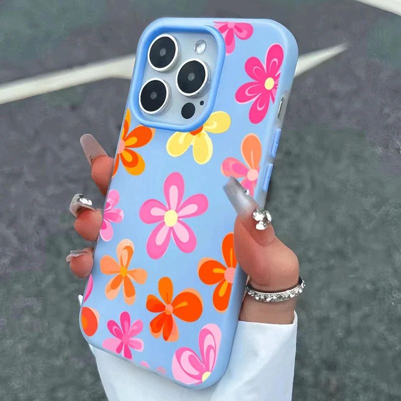 Vibrant Floral Back Cover 2-in-1 Phone Case