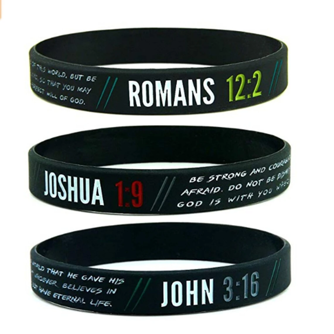 Debossed Personalized Silicone Wristband Gift, Text Engraved Rubber
