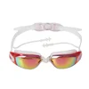 Professional Swim Goggles Plating Anti Fog Swimming Pool Eyewear Men Women Waterproof Water Sports Glasses Conjoined Earplugs 2