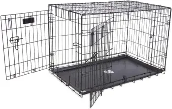 Precision Pet Products Two Door Provalue Wire Dog Crate, 42 Inch, For Pets 70-90 lbs, With 5-Point Locking System 1