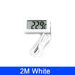 Waterproof LCD Digital Thermometer with Wide Temperature Range for Indoor and Outdoor Use (2M White)