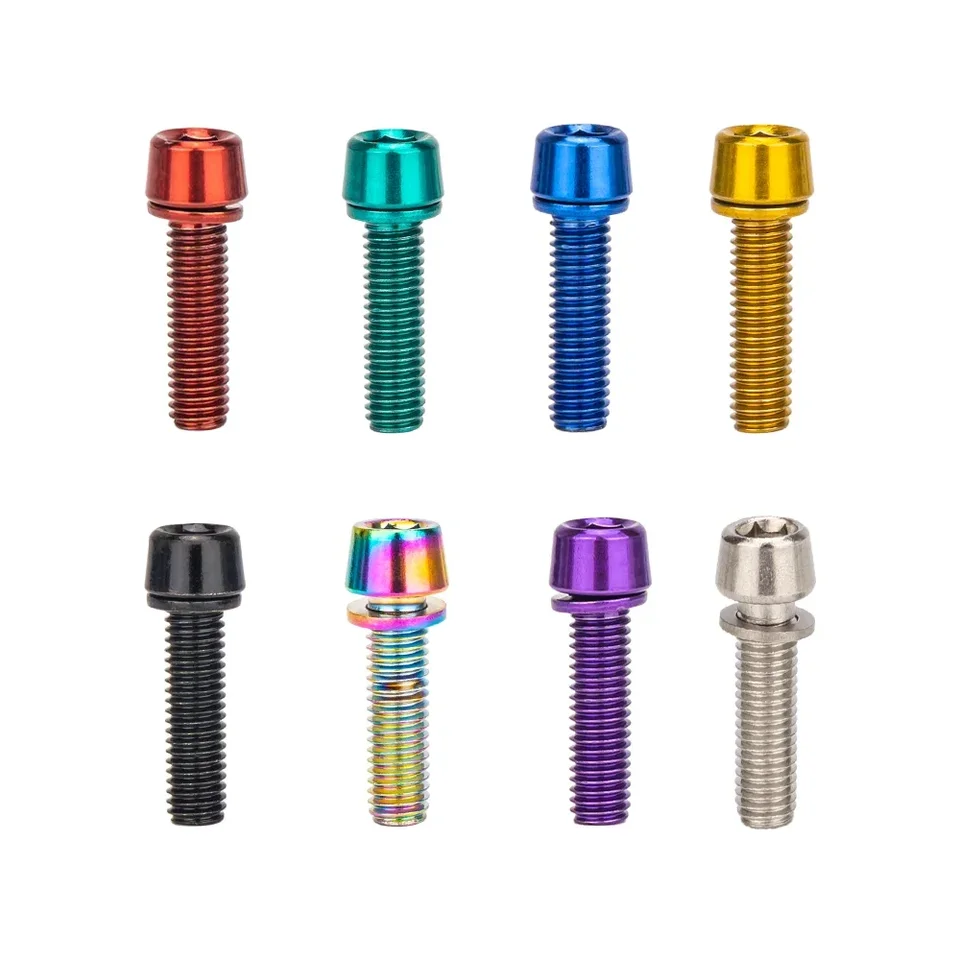 6/8 pz M5x18mm Attacco Manubrio Bici Ve In Lega di Acciaio