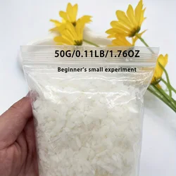 Natural Soy Wax Candle Material for DIY Candle Crafting - Smokeless and Eco-Friendly, 200g/1lb (50g)