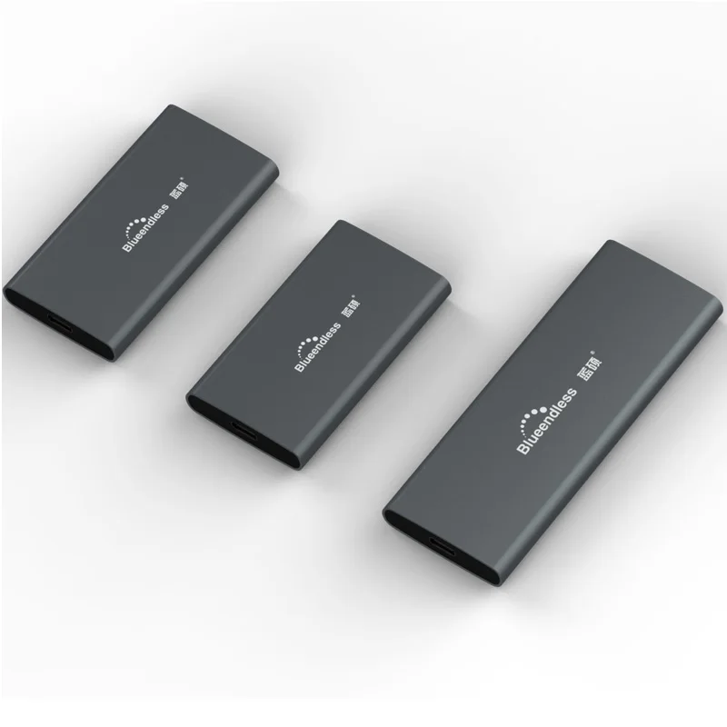 SSD Case Type C to Type C Support 2242/2260/2280/msata M.2 NGFF B key Slot SSD Aluminum Case For Solid State Disk High Speed ssd enclosure