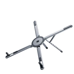 Ergonomic Adjustable Desktop Stand with Magnetic Holder (Grey)