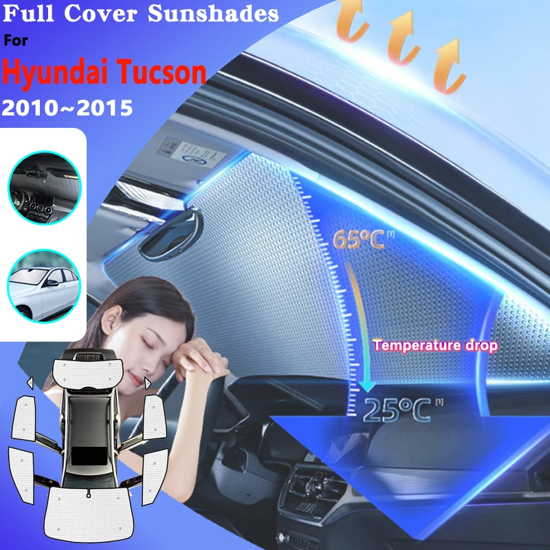 

For Hyundai Tucson ix35 LM 2010~2015 Car Window Visor Windshield Anti-UV Sun Protection Sunshade Auto Accessories 2011 2012 2013